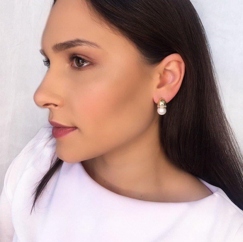 BRINCO FOLHEADO A OURO E RÓDIO BRANCO