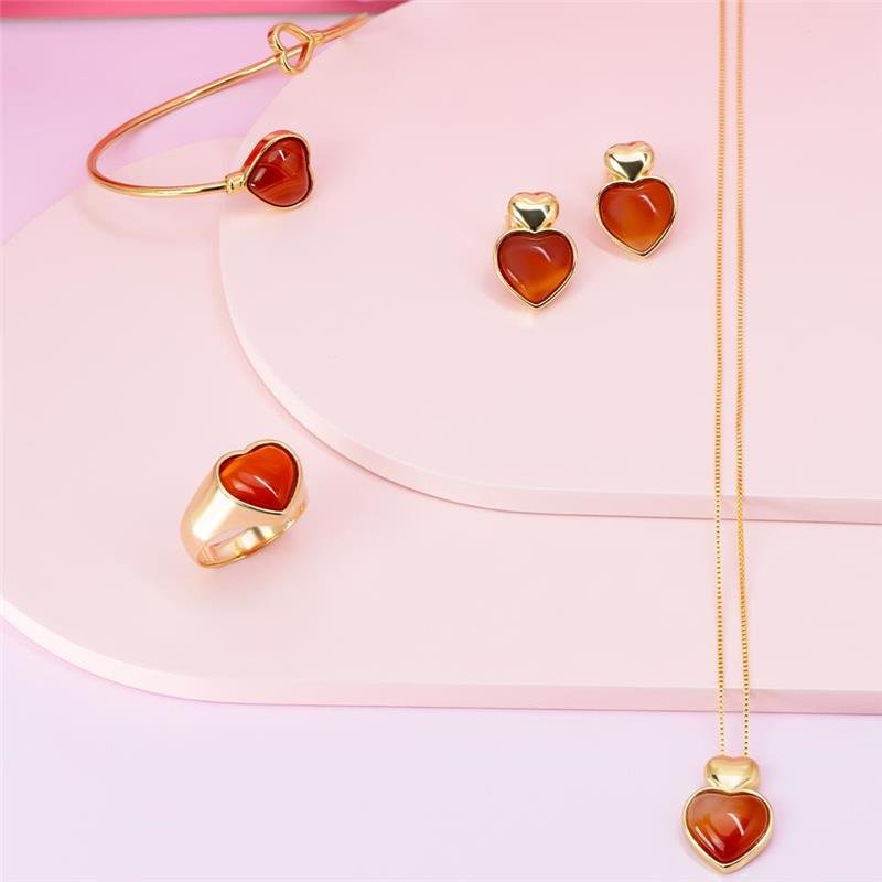 CONJUNTO FOLHEADO A OURO