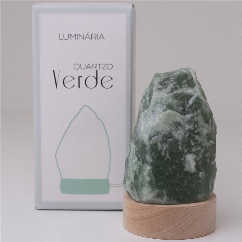LUMINÁRIA PEQUENA LUZ COLORIDA - QUARTZO VERDE