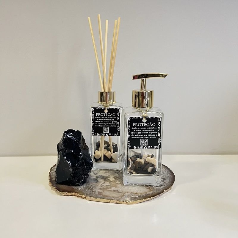 DIFUSOR DE AMBIENTE FOLHEADO A OURO - PROTEÇÃO