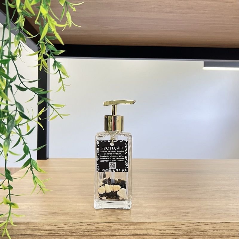 DISPENSER MULTIUSO COM PUMP FOLHEADO A OURO - PROTEÇÃO